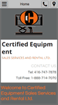 Mobile Screenshot of certifiedequipment.com