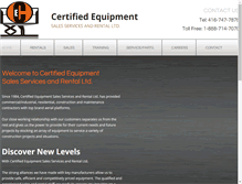 Tablet Screenshot of certifiedequipment.com